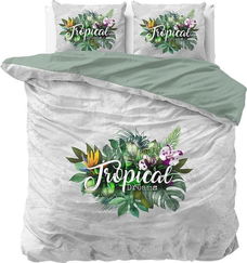 Dekbedovertrek 200x220 Tropical Dreams groen