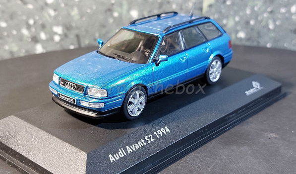 Audi Avant S2 1994 blauw 1:43 Solido Sol093 - 0