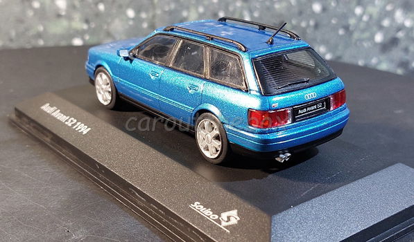 Audi Avant S2 1994 blauw 1:43 Solido Sol093 - 2