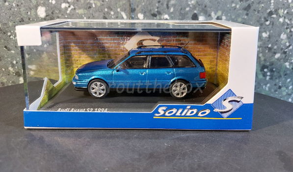 Audi Avant S2 1994 blauw 1:43 Solido Sol093 - 3