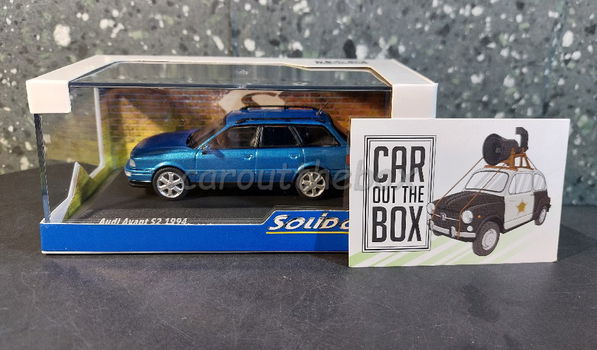 Audi Avant S2 1994 blauw 1:43 Solido Sol093 - 4