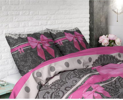 Dekbedovertrek 240x220 Romance Roze - 4