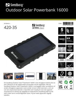 Outdoor Solar Powerbank 16000 - 5