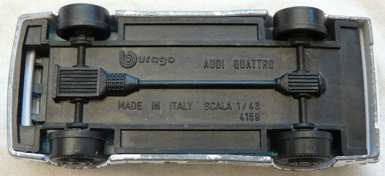 Modelauto, Bburago, Schaal 1:43, Audi Quattro Sanyo (No.4), Mfr Code: 4159, 1980s.(Nr.1) - 7