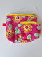 Projectbag zomerse bloemen roze met gele bloemen 22x21 cm - 4 - Thumbnail