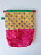 Projectbag roosje met oker geel 18x17 cm - 0 - Thumbnail