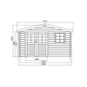 Tuinhuis-Blokhut Linz : 3880 x 3880mm - 1