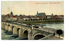 Maastricht Gezicht op de Maasbrug (1907)