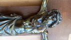 Kruis met metalen Christus - Circa 50,4 cm - 4 - Thumbnail