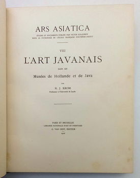 [Reliure Levitzky] Ars Asiatica: VIII L'Art Javanais 1926 - 5