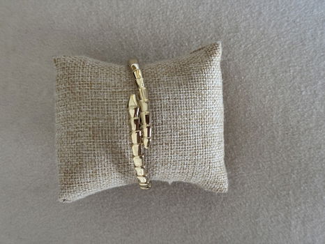 Gouden serpenti slangen bangle armband verguld en waterproof - 0