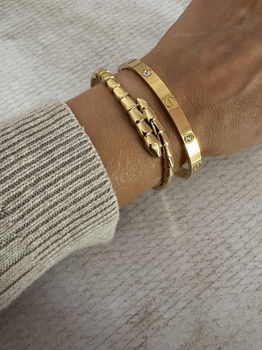 Gouden serpenti slangen bangle armband verguld en waterproof - 1