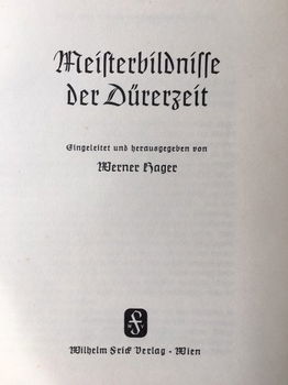 Meisterbildnisse der Duererzeit - Werner Hager - 1