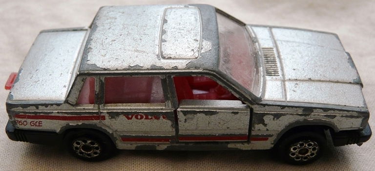 Modelauto, Majorette, Schaal 1:61, No.230 - Volvo 760 GLE - Silver, 1986.(Nr.1) - 6