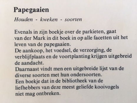 Papegaaien - C.A.F. Enehjelm - 1