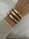 Set van 3 gouden bangle bamboo armband rekbaar ibiza trend - 0 - Thumbnail