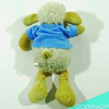 My Little Sheep - Knuffel Schaap Blauw vestje 33,5 cm - 3