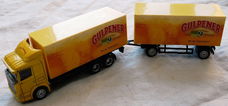 Modelvrachtwagen, Schaal 1:87, Scania Truck Met Trailer, Promotie Gulpener, Gulpener Bier.(Nr.3)