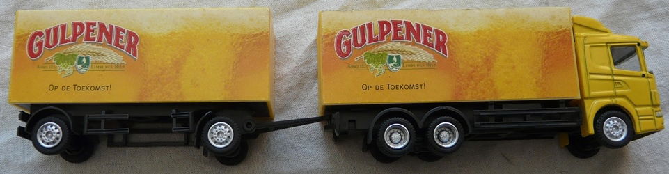 Modelvrachtwagen, Schaal 1:87, Scania Truck Met Trailer, Promotie Gulpener, Gulpener Bier.(Nr.3) - 4