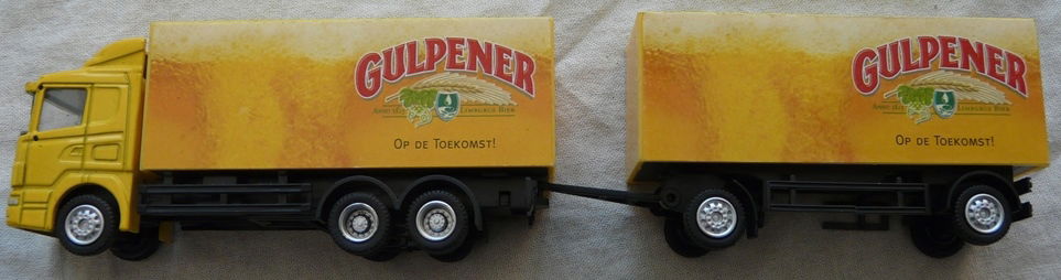 Modelvrachtwagen, Schaal 1:87, Scania Truck Met Trailer, Promotie Gulpener, Gulpener Bier.(Nr.3) - 6