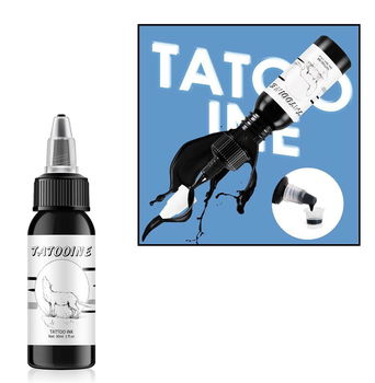 Tattoo Inkt Zwart 30 ml | Tatoeage Oefen Inkt Tattoo oefenen - 0