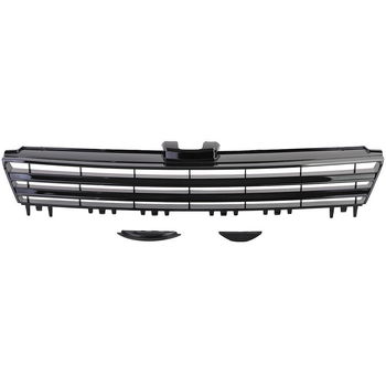 VW Golf 7 embleemloze grille hoogglans zwart - 2