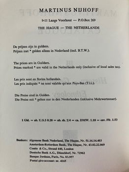 Catalogus III: History, Geography Martinus Nijhoff Den Haag - 2