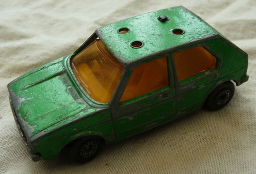 Modelauto, Matchbox (Superfast), Schaal 1:56, No.07 - VW Golf - dark green, 1976-1980.(Nr.1) - 0