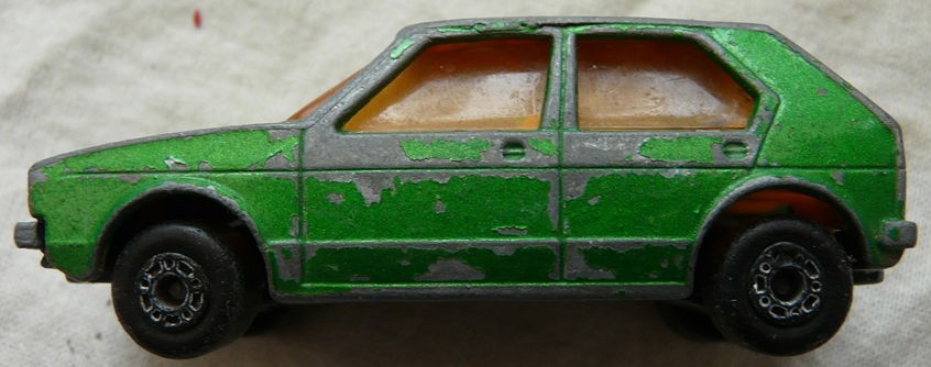 Modelauto, Matchbox (Superfast), Schaal 1:56, No.07 - VW Golf - dark green, 1976-1980.(Nr.1) - 4