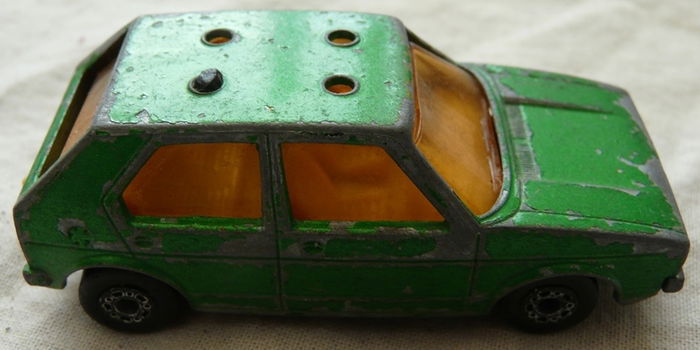 Modelauto, Matchbox (Superfast), Schaal 1:56, No.07 - VW Golf - dark green, 1976-1980.(Nr.1) - 5