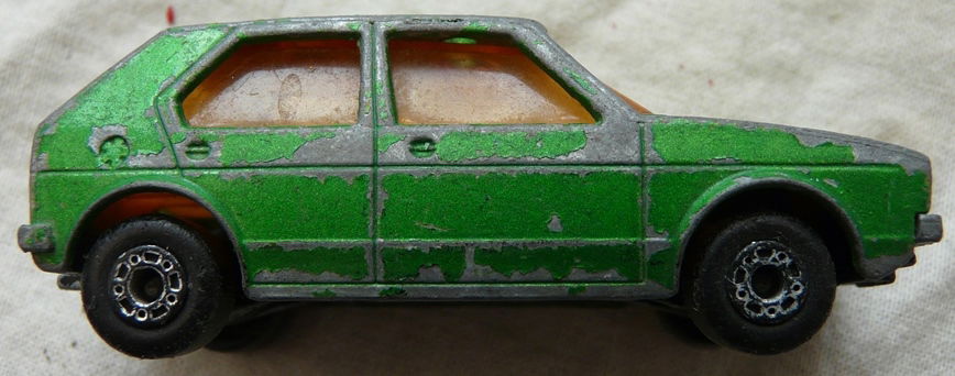 Modelauto, Matchbox (Superfast), Schaal 1:56, No.07 - VW Golf - dark green, 1976-1980.(Nr.1) - 6