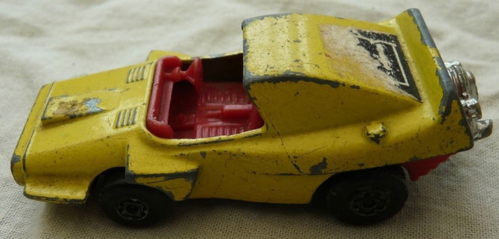 Modelauto, Matchbox (Superfast), Schaal 1:60, No.58 - Woosh-N-Push - Yellow, 1972-1976.(Nr.1) - 3