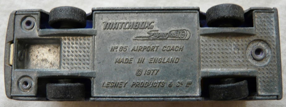 Modelauto, Matchbox (Superfast), Schaal 1:98, No.65 - Airport Coach - White and Blue, 1977-1980.(1) - 7