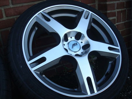 18''inch AEZ velgen en banden steek 5x112 - 1