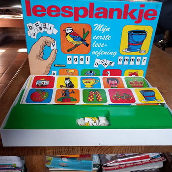 Leesplankje, Papita - retro - leer spelenderwijs, woordjes leggen en leren - 0