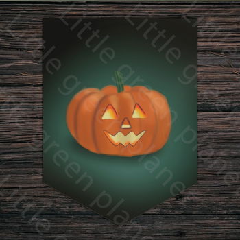 Halloween slinger – Pompoen en spook – Printable - 0