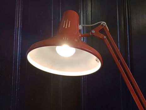 Retro oranje bureaulamp - 4