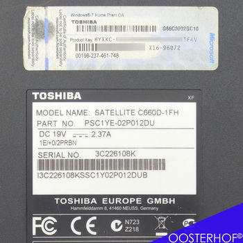 Toshiba Satellite C660D-1FH AMD 120Gb SSD 6Gb RAM Laptop - 4