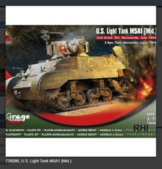 Bouwpakket Mirage-Hobby Mirage 726086, U.S. Light Tank M5A1 (Mid.) '2nd Armd.