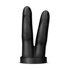 Dubbele Vinger Butt Plug - Zwart