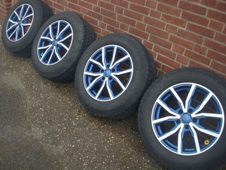 17 inch Dezent Blauw velgen en banden Dunlop Winter 5x112 - 2