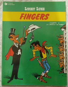 Strip Boek, Lucky Luke, Fingers, Nummer 23, Dargaud, 1983.