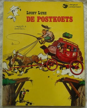 Strip Boek, Lucky Luke, De Postkoets, Nummer 1, Dargaud, 1979. - 0