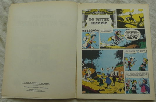 Strip Boek, Lucky Luke, De Witte Ridder, Nummer 12, Dargaud, 1976. - 1