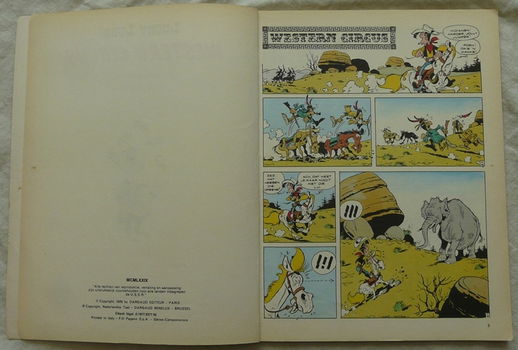 Strip Boek, Lucky Luke, Western Circus, Nummer 5, Dargaud, 1979. - 1