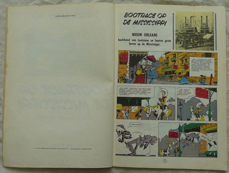 Strip Boek, Lucky Luke, Bootrace Op De Mississippi, Nummer 16, Dupuis, 1978. - 1