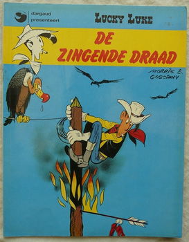 Strip Boek, Lucky Luke, De Zingende Draad, Nummer 16, Dargaud, 1978. - 0