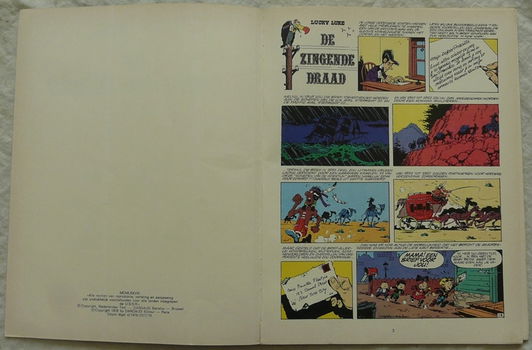 Strip Boek, Lucky Luke, De Zingende Draad, Nummer 16, Dargaud, 1978. - 1