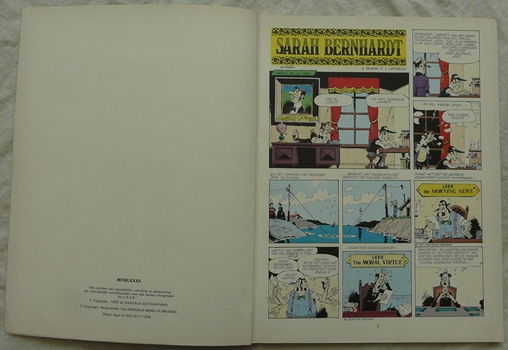 Strip Boek, Lucky Luke, Sarah Bernhardt, Nummer 21, Dargaud, 1982. - 1