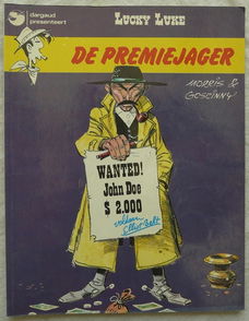 Strip Boek, Lucky Luke, De Premiejager, Nummer 9, Dargaud, 1982.